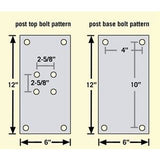 Locking Mailbox Package - Surface (Bolt) Mounted Post