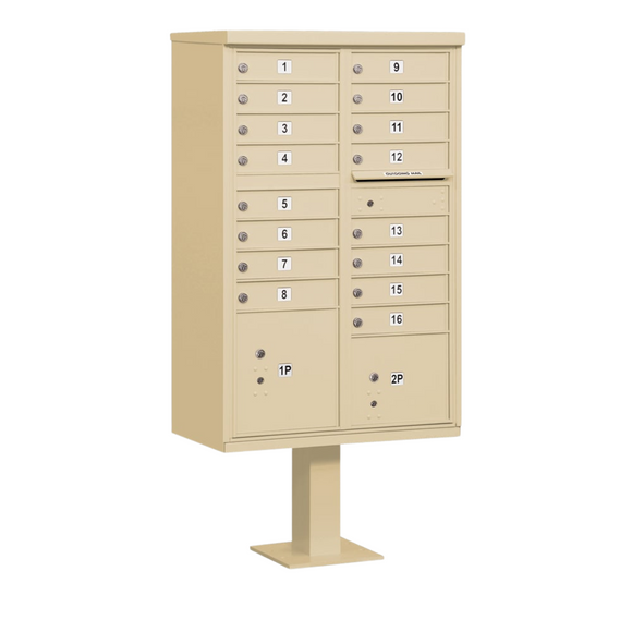 16 Tenant Cluster Box - 2 Parcel Lockers