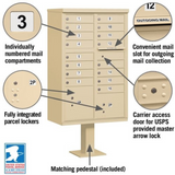 16 Tenant Cluster Box - 2 Parcel Lockers