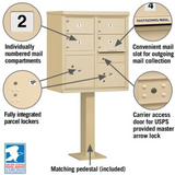 4 Tenant Cluster Box - 2 Parcel Locker