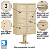13 Tenant Cluster Box - 1 Parcel Locker