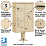 8 Tenant Cluster Box - 4 Parcel Locker