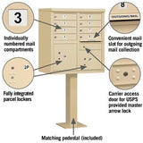 8 Tenant Cluster Box - 2 Parcel Locker