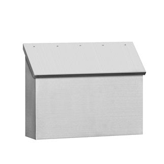 Stainless Steel Wall Mount Mailbox - Horizontal