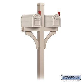 Salsbury Deluxe Double Mailbox Package – The Mailbox Pros
